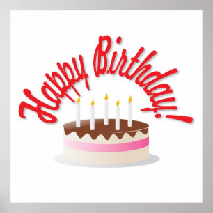 Affiches Le gâteau d'anniversaire