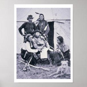 Affiches Le Général George A. Custer (1839-76) avec son