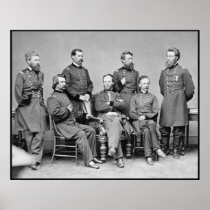 Affiches Le général Sherman et son personnel — Frontière