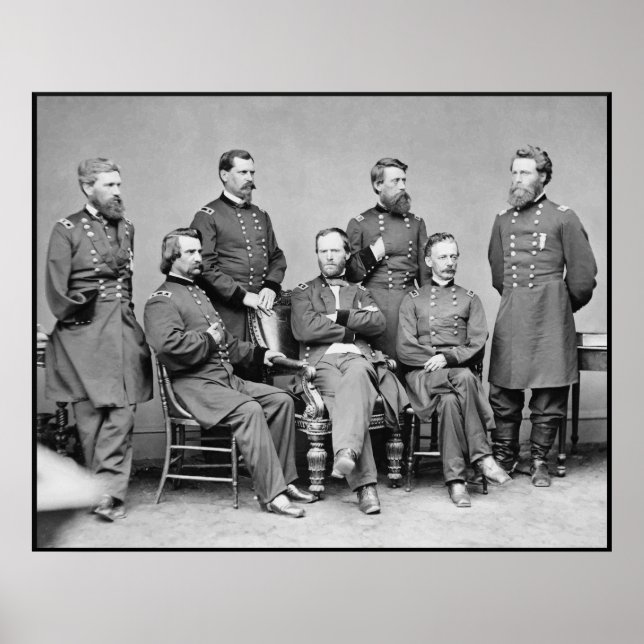 Affiches Le général Sherman et son personnel — Frontière (Devant)