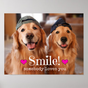 Affiches Le golden retriever quelqu'un vous aime