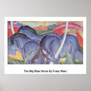 Affiches Le Grand Cheval Bleu De Franz Marc