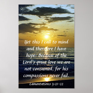 Affiches le grand verset de la Bible du Seigneur rappelant 