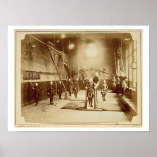 Affiches Le gymnase de la fille à l'établissement sourd et