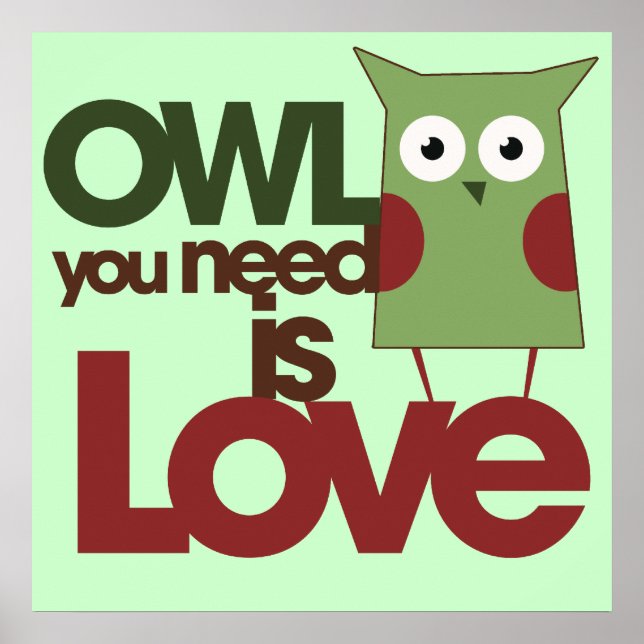 Affiches Le hibou dont tu as besoin est l'amour (Devant)