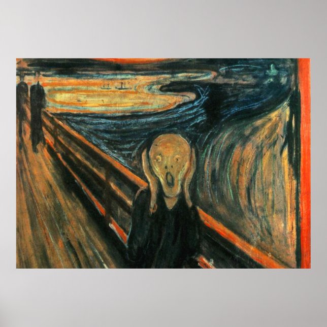 Affiches Le hurlement Munch Art Moderne Abstrait (Devant)