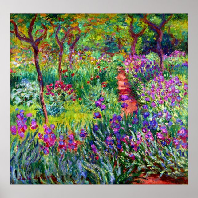 Affiches Le jardin d'Iris de l'affiche d'art de Giverny (Devant)