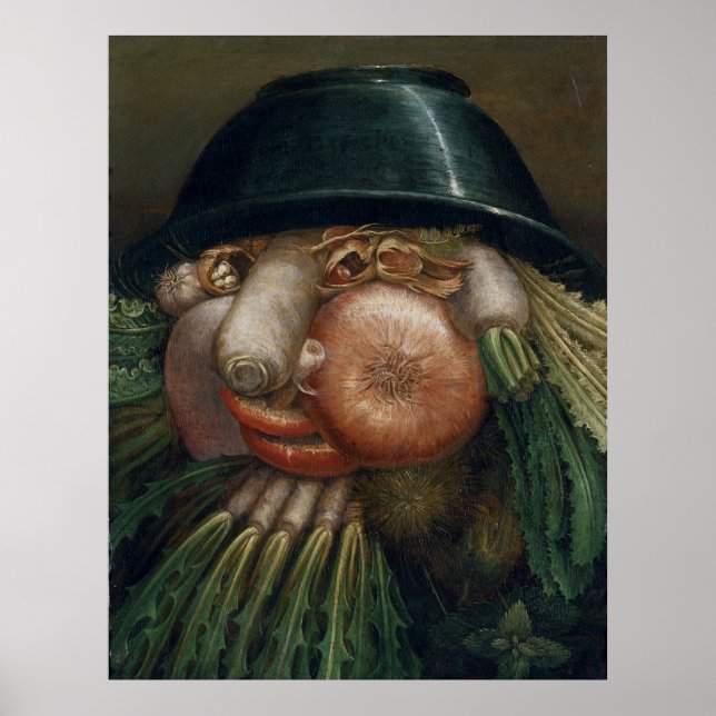 Affiches Le jardinier végétal - Giuseppe Arcimboldo (Devant)