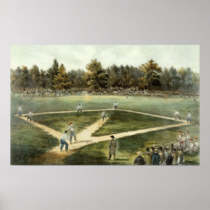 Affiches Le jeu national américain du base-ball