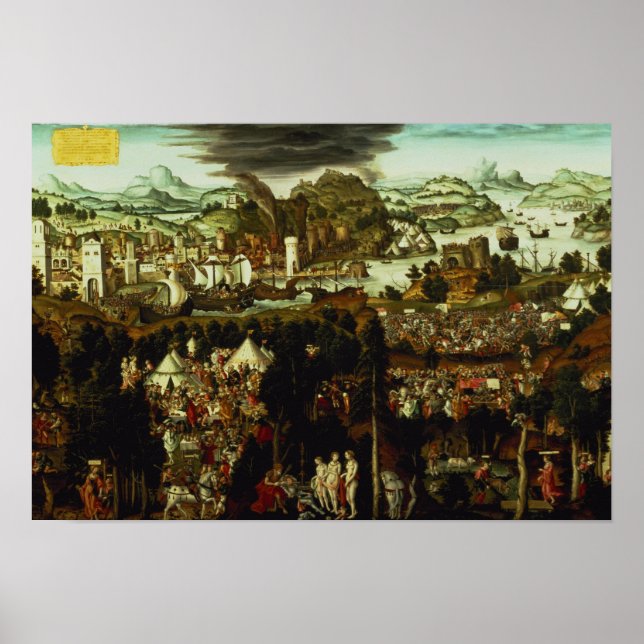 Affiches Le jugement de Paris et la guerre de Troie, 1540 (Devant)
