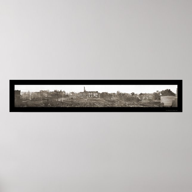 Affiches Le lac Charles LA brûlé photo 1910 (Devant)