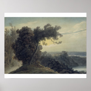 Affiches Le lac d'Albano et le château de Gandolfo, c.1783-