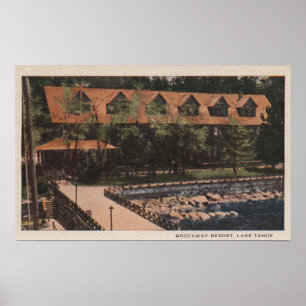 Affiches Le lac Tahoe, CA - vue de loge de station de