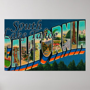 Affiches Le lac Tahoe du sud, la Californie