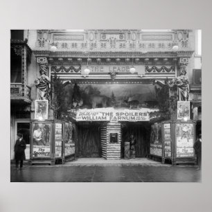 Affiches Le Leader Theater, 1921. Photo vintage