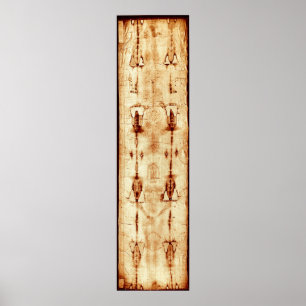 Affiches Le linceul de Turin Tissu de lin Jésus Image