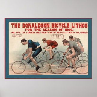 Affiches Le Lithos à bicyclette Donaldson ~ Publicité Vinta