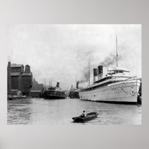 Affiches Le long de la rivière, Buffalo, N.Y. : 1905