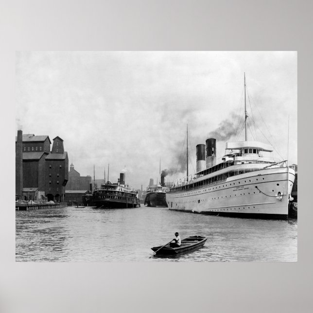 Affiches Le long de la rivière, Buffalo, N.Y. : 1905 (Devant)