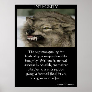 Affiches Le loup INTEGRITY avec ses dents