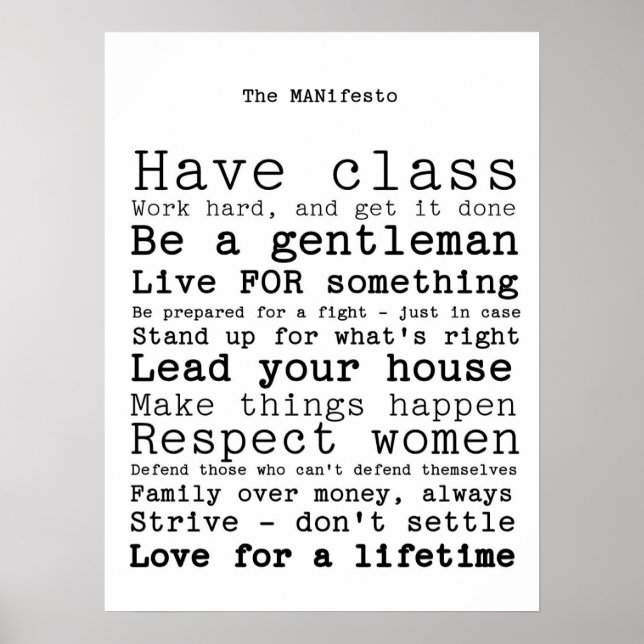 Affiches Le MANifesto (Devant)