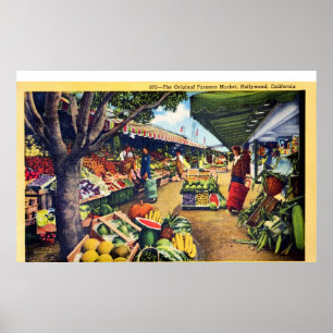 Affiches Le marché de l'agriculteur original, Hollywood, la