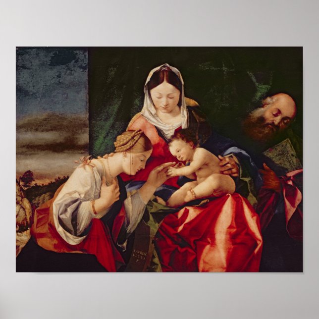 Affiches Le mariage mystique de Sainte Catherine, 1505/8 (Devant)