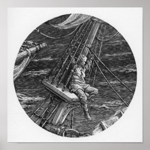 Affiches Le Mariner en haut dans la caca du navire