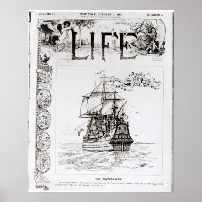 Affiches Le Mayflower, couverture de 'Life' (Devant)