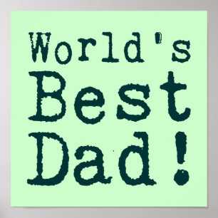 Affiches Le meilleur papa du monde vert
