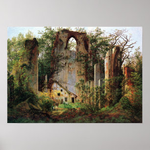 Affiches Le monastère de Caspar David Friedrich ruine