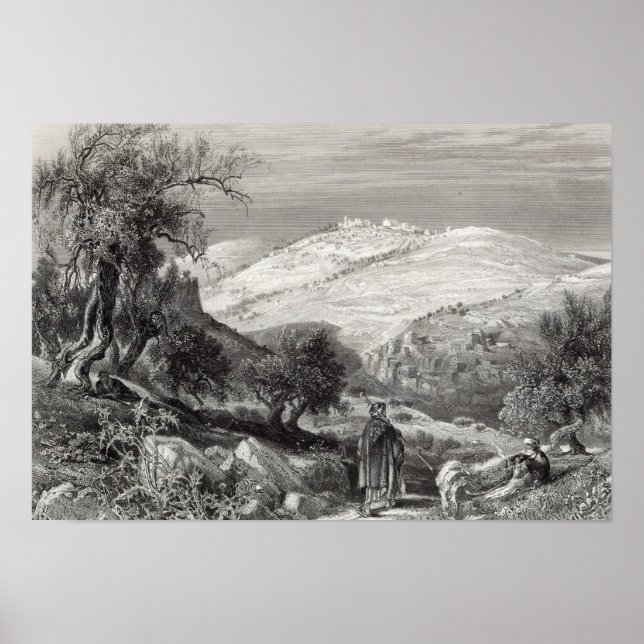 Affiches Le mont des Oliviers, du mont Sion (Devant)