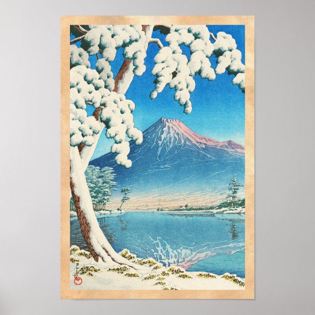 Affiches Le mont Fuji après la neige Hasui Kawase scène de  (Devant)