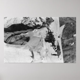 Affiches Le mont Rainier, grimpeurs de glacier de WA