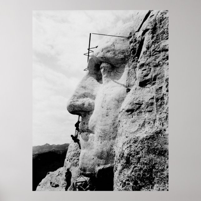Affiches Le Mont Rushmore en construction (Devant)