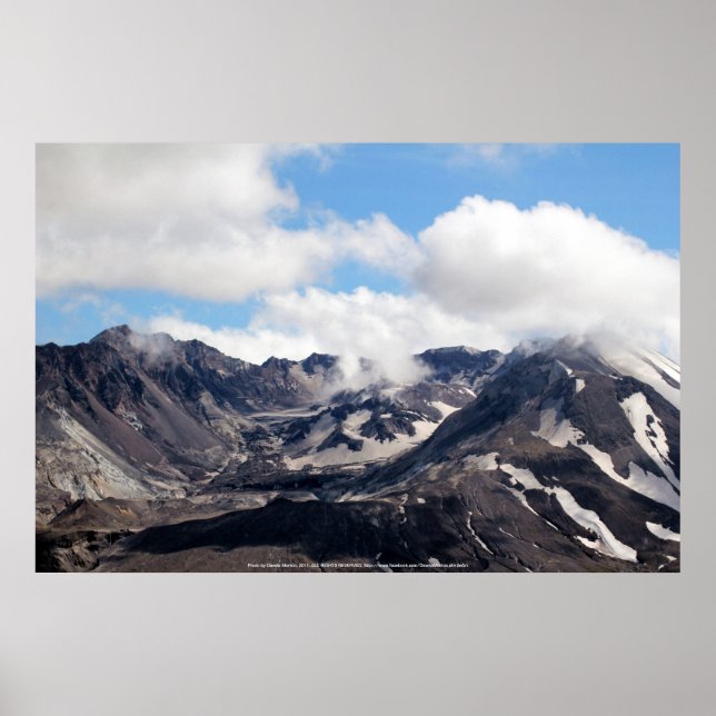 Affiches Le mont Sainte-Hélène dôme de lave 2 (Devant)