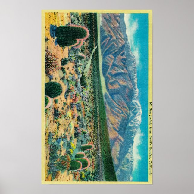 Affiches Le mont San Jacinto du jardin du diable (Devant)