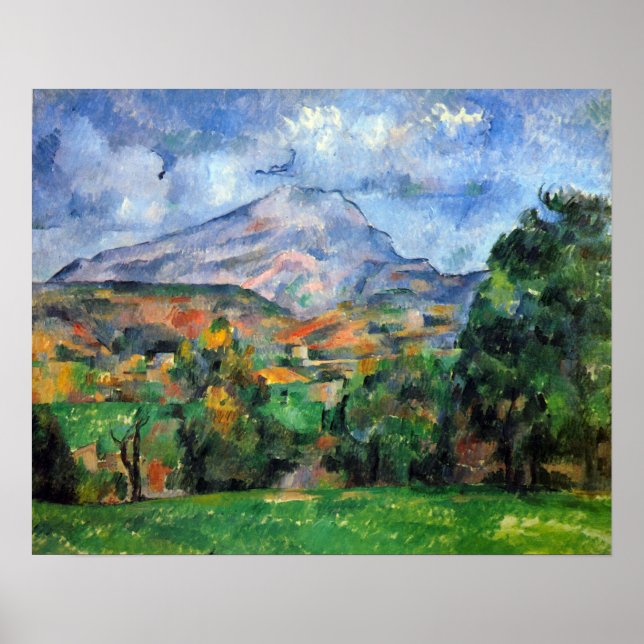 Affiches Le Mont St Victoire par Paul Cezanne (Devant)