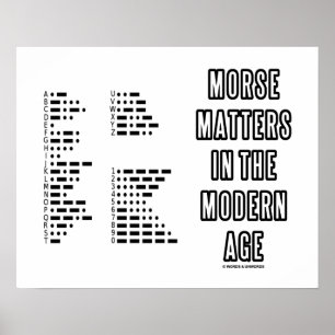Affiches Le Morse Compte Dans L'Âge Moderne (Code Morse)