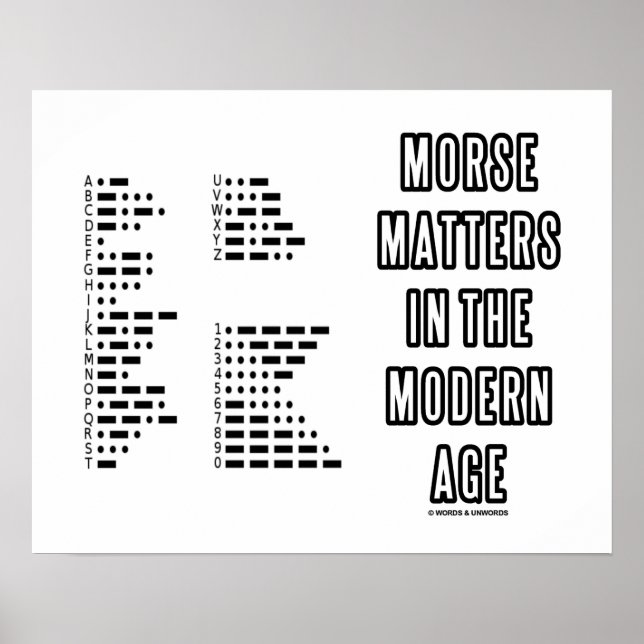 Affiches Le Morse Compte Dans L'Âge Moderne (Code Morse) (Devant)
