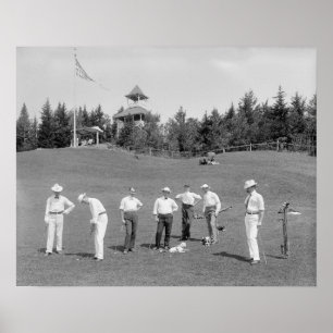 Affiches Le New Hampshire Golfers, 1910. Photo vintage