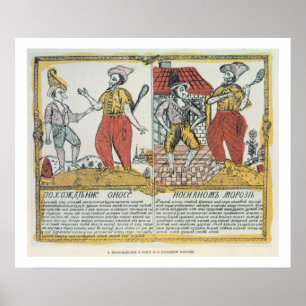 Affiches Le nez et le givre, russe, fin 18ème siècle
