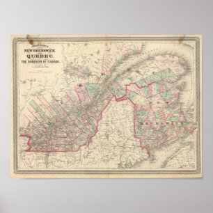 Affiches Le Nouveau Brunswick et le Québec