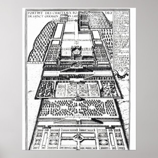 Affiches Le Nouveau Château de Saint-Germain-en-Laye, 1614  (Devant)