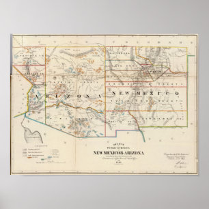 Affiches Le Nouveau Mexique, Arizona
