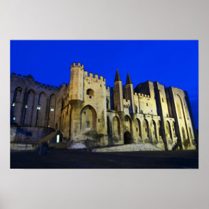 Affiches Le Palais des Papes à Avignon au coucher du soleil
