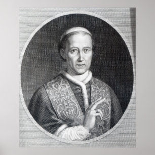 Affiches Le pape Léon XII, gravé par Raffaele Persichini