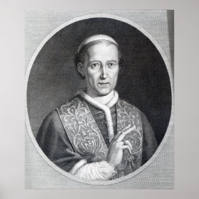 Affiches Le pape Léon XII, gravé par Raffaele Persichini (Devant)