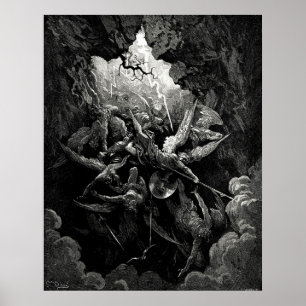 Affiches Le paradis perdu de Gustave Doré Milton