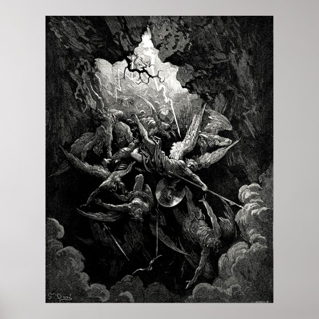 Affiches Le paradis perdu de Gustave Doré Milton (Devant)